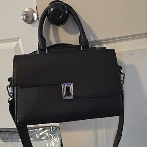Chic Black Leather Handbag